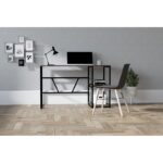 Γραφείο Casta ανθρακί χρώμα μελαμίνη 120x60x74cm ed7133 - Image 5