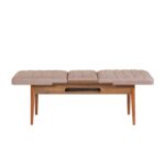 Σκαμπό Vina καρυδί πέτρα μελαμίνη πολυεστέρας 110x40x51εκ ed7139 - Image 3