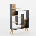 Βιβλιοθήκη New Sally ανθρακί δρυς μελαμίνη 82 2x22x126 2εκ ed7145 - Image 5