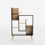 Βιβλιοθήκη New Sally ανθρακί δρυς μελαμίνη 82 2x22x126 2εκ ed7145 - Image 4