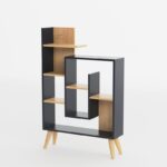 Βιβλιοθήκη New Sally ανθρακί δρυς μελαμίνη 82 2x22x126 2εκ ed7145 - Image 3