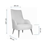 Πολυθρόνα Fine Island Indigo Blue 69x68x107cm ed7151 - Image 2