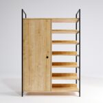 Ντουλάπα Vento 100x40x180cm μελαμίνη μέταλλο ed715 - Image 4