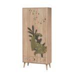 Ντουλάπα City Dino 80x45x190cm μελαμίνη ξύλινα πόδια ed7160 - Image 4