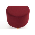 Σκαμπό Liza Claret κόκκινο ξύλινα πόδια 40x40x42εκ ed7169 - Image 3