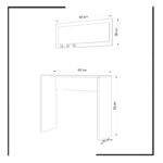 Γραφείο Salerno άσπρη μελαμίνη 80x30x82cm ed7204 - Image 2