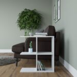 Βοηθητικό τραπεζάκι Hamlet άσπρη μελαμίνη 59 6x29 6x63 2cm ed7206