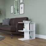 Βοηθητικό τραπεζάκι Hamlet άσπρη μελαμίνη 59 6x29 6x63 2cm ed7206 - Image 4