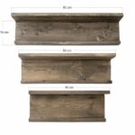 Ραφιέρα Raf καρυδί ξύλο 60x8x15εκ ed7214 - Image 2