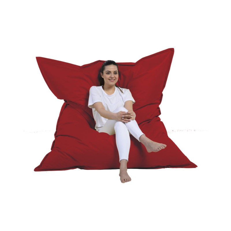 7226_0-800x800 Πουφ Giant Cushion 140x180 αδιάβροχο ύφασμα κόκκινο ed7226 - Image 1