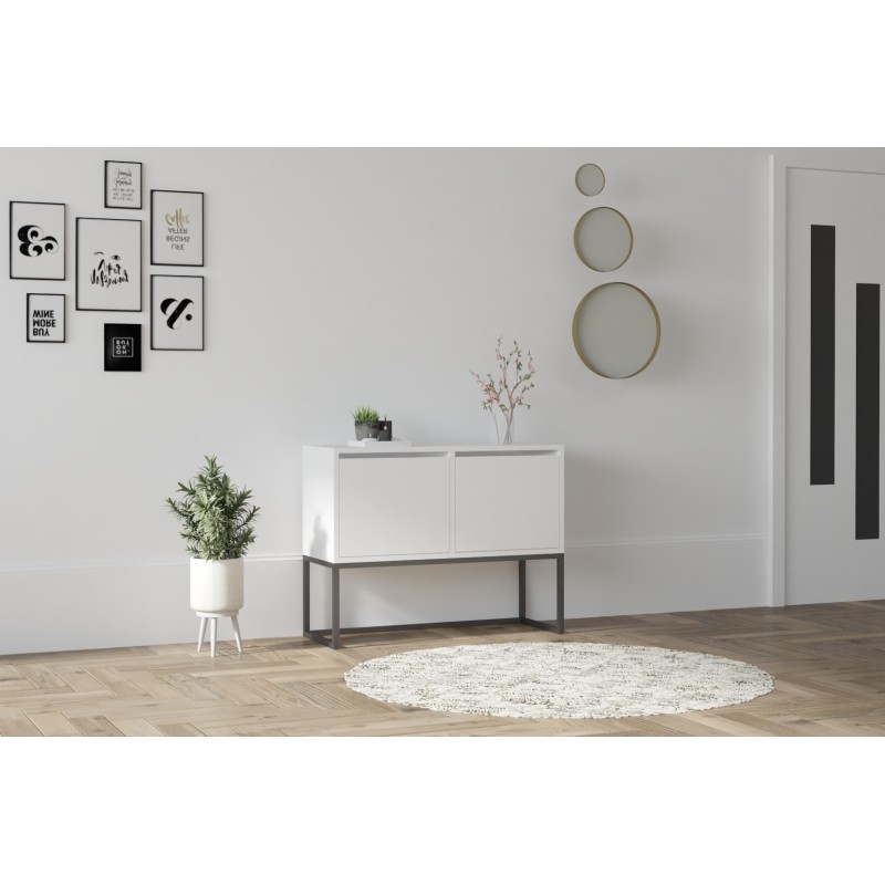 7228_0-800x800 Μπουφέ Zermio λευκό χρώμα μελαμίνη 90x34x70cm ed7228 - Image 1