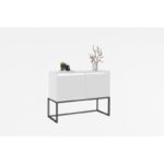 Μπουφέ Zermio λευκό χρώμα μελαμίνη 90x34x70cm ed7228 - Image 5