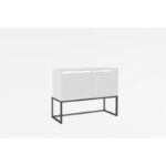 Μπουφέ Zermio λευκό χρώμα μελαμίνη 90x34x70cm ed7228 - Image 3