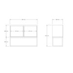 Μπουφέ Zermio λευκό χρώμα μελαμίνη 90x34x70cm ed7228 - Image 2