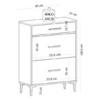 Συρταριέρα Alberto λευκό Sapphire χρώμα 108 6x60x35cm ed7234 - Image 2