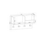 Κρεμάστρα ραφιέρα Oak 72x23 8x44 6cm ed7238 - Image 2