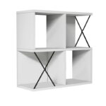 Ραφιέρα τοίχου Extra άσπρη μελαμίνη 60x24cm ed7239 - Image 3