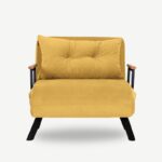 Πολυθρόνα Sando μουσταρδί ύφασμα 50x60x45cm ed723 - Image 5