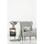 Βοηθητικό τραπεζάκι Coal καρυδί μαύρο οξιά 40x40x70εκ ed7242