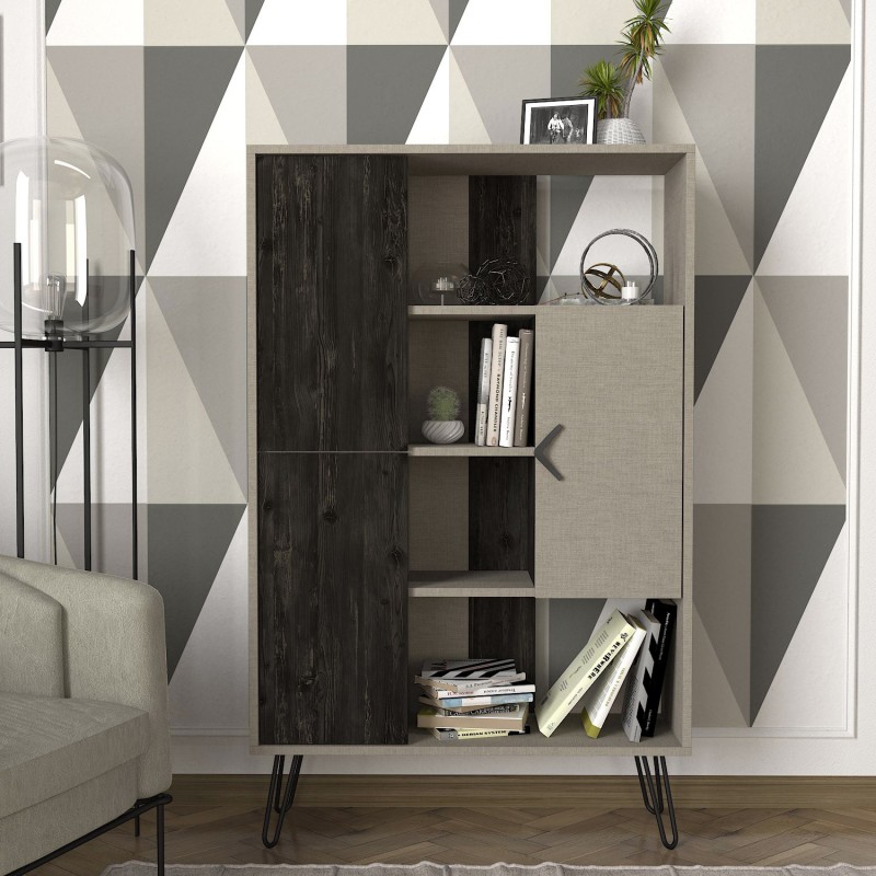 7251_0-800x800 Βιβλιοθήκη Trenta γκρι μελαμίνη 90x31 3x143 6εκ ed7251 - Image 1