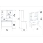 Γραφείο Altro oak λευκό 120x60x196 6cm ed7257 - Image 2