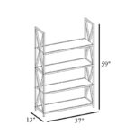 Βιβλιοθήκη Xena καρυδί μαύρο μελαμίνη μεταλλικό πλαίσιο 94x33x150εκ ed7261 - Image 2