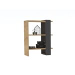 Ραφιέρα Yonca δρυς ανθρακί μελαμίνη 51 8x25x70εκ ed7265 - Image 3