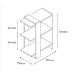 Ραφιέρα Yonca δρυς ανθρακί μελαμίνη 51 8x25x70εκ ed7265 - Image 2