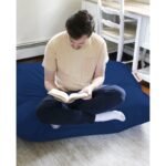 Πουφ Cushion 100x100 αδιάβροχο ύφασμα σκούρο μπλε ed7275 - Image 3