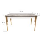 Τραπέζι Damla μέταλλο μελαμίνη 146x78x90cm ed727 - Image 3