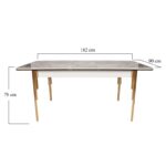 Τραπέζι Damla μέταλλο μελαμίνη 146x78x90cm ed727 - Image 2