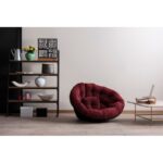 Πολυθρόνα Kiku κεραμιδί ύφασμα 70x56cm ed7282