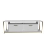 Έπιπλο τηλεόρασης Omio λευκό χρυσό 160x35x50 8cm ed7292 - Image 3