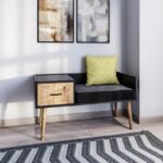 Έπιπλο εισόδου Mars καρυδί ανθρακί μελαμίνη 120x45x40εκ ed729