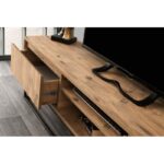Έπιπλο τηλεόρασης Belinda atlantic pine μαύρο μελαμίνης 180x40x50 ed72 - Image 5