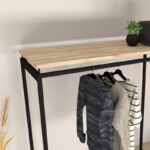 Ντουλάπα Yeni μαύρο μελαμίνη 150x40x170εκ ed7303 - Image 3