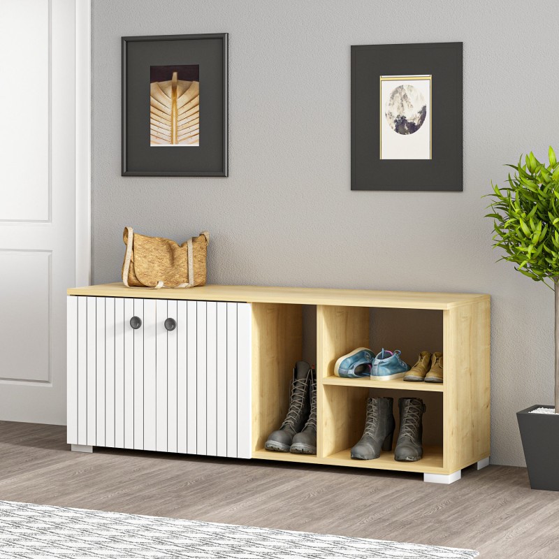 7308_0-800x800 Έπιπλο εισόδου Sarandone Sapphire άσπρο μελαμίνη 120x31 4x51 6εκ ed7308 - Image 1