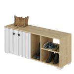 Έπιπλο εισόδου Sarandone Sapphire άσπρο μελαμίνη 120x31 4x51 6εκ ed7308 - Image 4