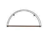 Ραφιέρα Indicum καρυδί μαύρο ξύλο μεταλλικό πλαίσιο 60x30x15εκ ed7318 - Image 5