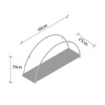 Ραφιέρα Indicum καρυδί μαύρο ξύλο μεταλλικό πλαίσιο 60x30x15εκ ed7318 - Image 2