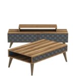 Σετ επίπλων σαλονιού City καρυδί Chalcedony 140x41 8x48 8cm ed7321 - Image 4