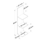 Ραφιέρα Μal καρυδί μελαμίνη 22 1x20 3x90εκ ed7331 - Image 2