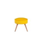 Σκαμπώ Boyce κίτρινο 45x45x41cm ξύλο ύφασμα ed7336 - Image 5