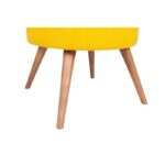 Σκαμπώ Boyce κίτρινο 45x45x41cm ξύλο ύφασμα ed7336 - Image 4