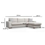 Γωνιακός καναπές Loop 270x194cm μπεζ ed733 - Image 2