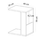 Βοηθητικό τραπέζι Serce Sapphire χρώμα μελαμίνη 30x40x50cm ed7341 - Image 2