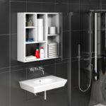 Ντουλάπι μπάνιου Secret λευκό μαύρο Marble χρώμα μελαμίνη 60x22x63 6cm ed7346 - Image 5