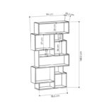 Βιβλιοθήκη Karmato άσπρο μελαμίνη 96x25 5x168 5εκ ed734 - Image 2
