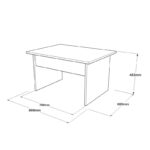 Τραπέζι σαλονιού Lettura ανθρακί μελαμίνη 80x60x46 3εκ ed7355 - Image 2