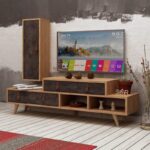 Έπιπλο τηλεόρασης Leija 140x40x50cm μελαμίνη ed7363 - Image 4